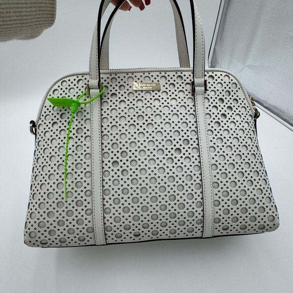 Kate Spade White Perforated Leather Newbury
Lane Top Handle Bag White - Picture 16 of 17
